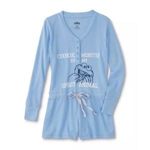 Cookie Monster Thermal PJ’s Lounge Romper